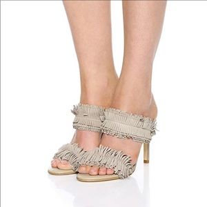 Joie Poppi Fringe Strappy Slide Mule